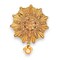 Sari Brooch for Indian Saree Traditional Kundan Design Bollywood Jewelry Brooch for Women Bridal Golden Brooches Pins Scarf Dupatta Dress Accessories for Wedding Gift (2.5 Inches)